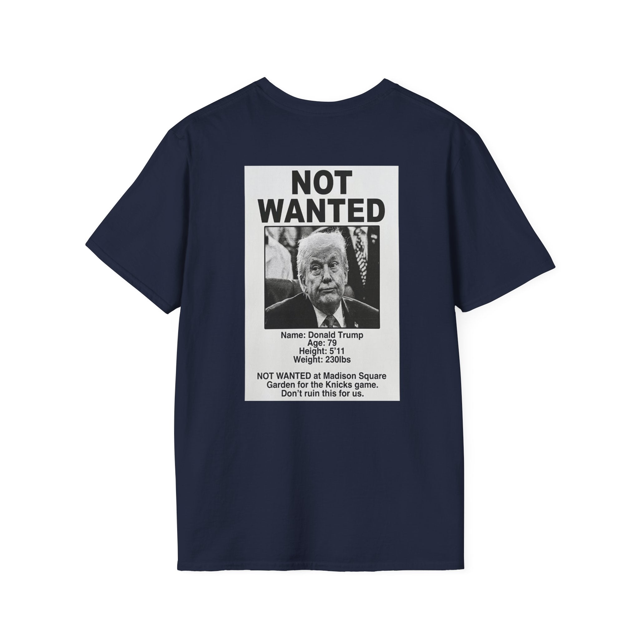 TRUMP NOT WANTED Knicks Basketball Tee