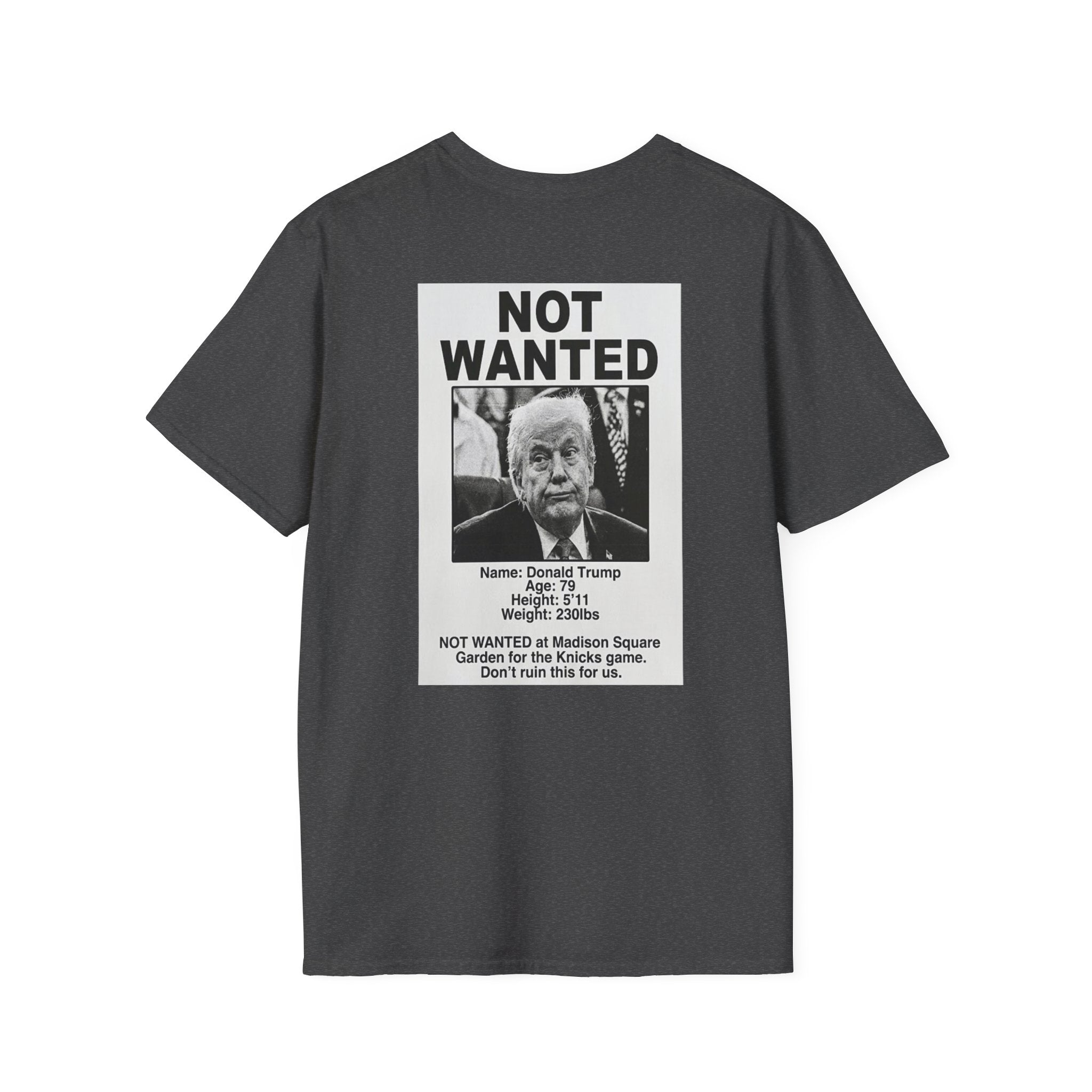 TRUMP NOT WANTED Knicks Basketball Tee