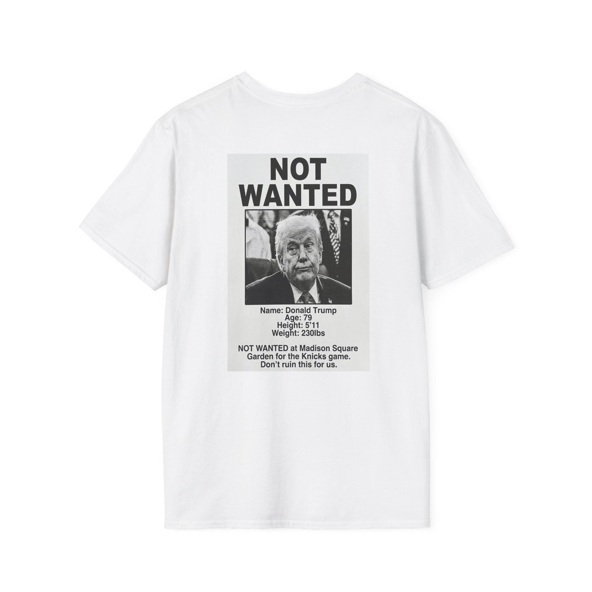 TRUMP NOT WANTED Knicks Basketball Tee