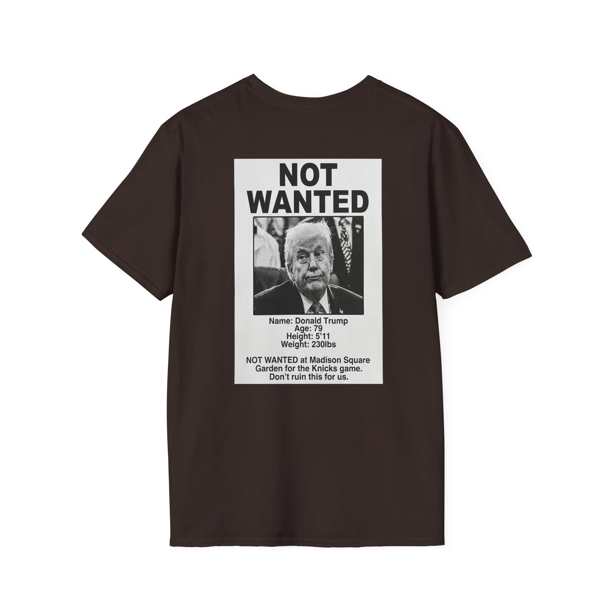 TRUMP NOT WANTED Knicks Basketball Tee