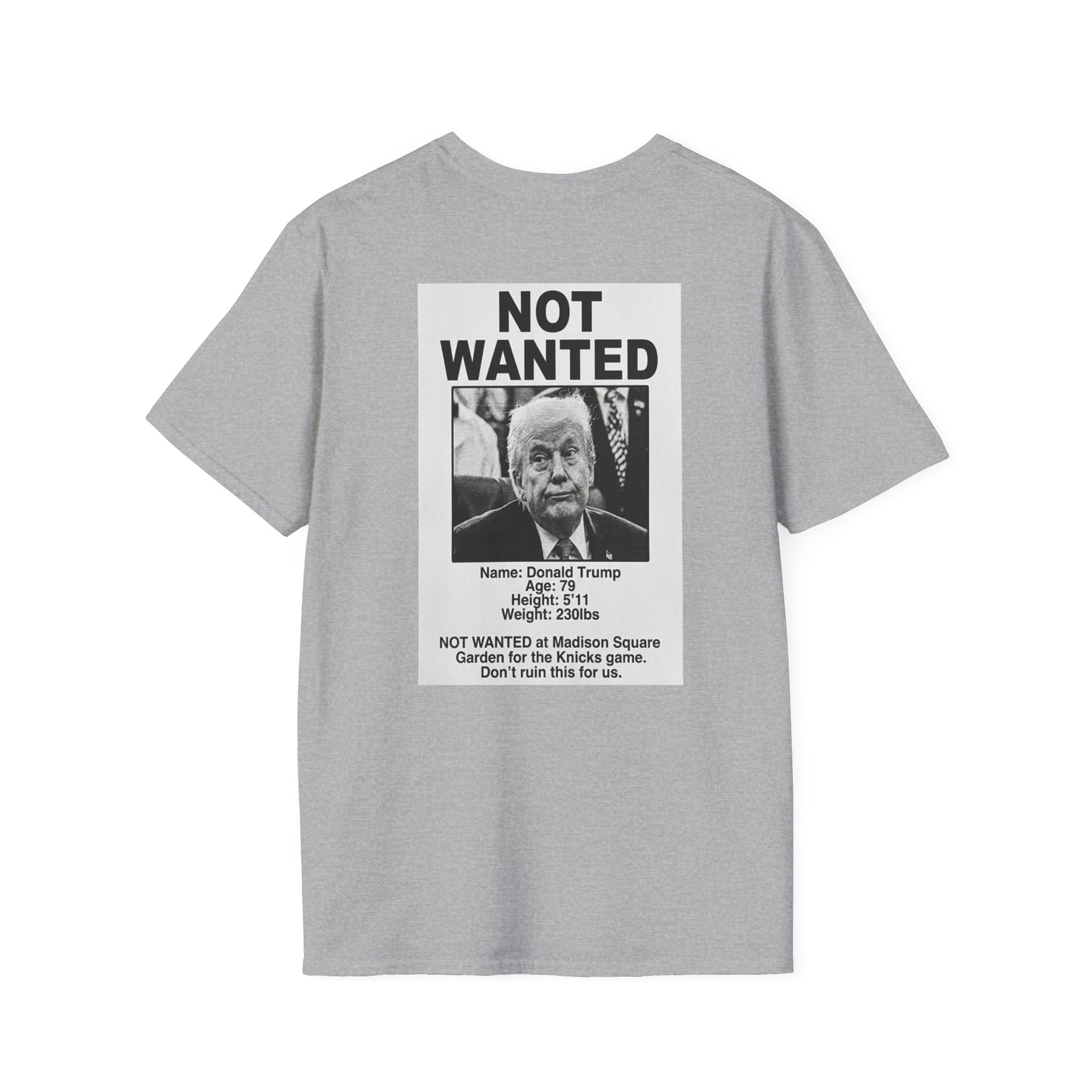 TRUMP NOT WANTED Knicks Basketball Tee