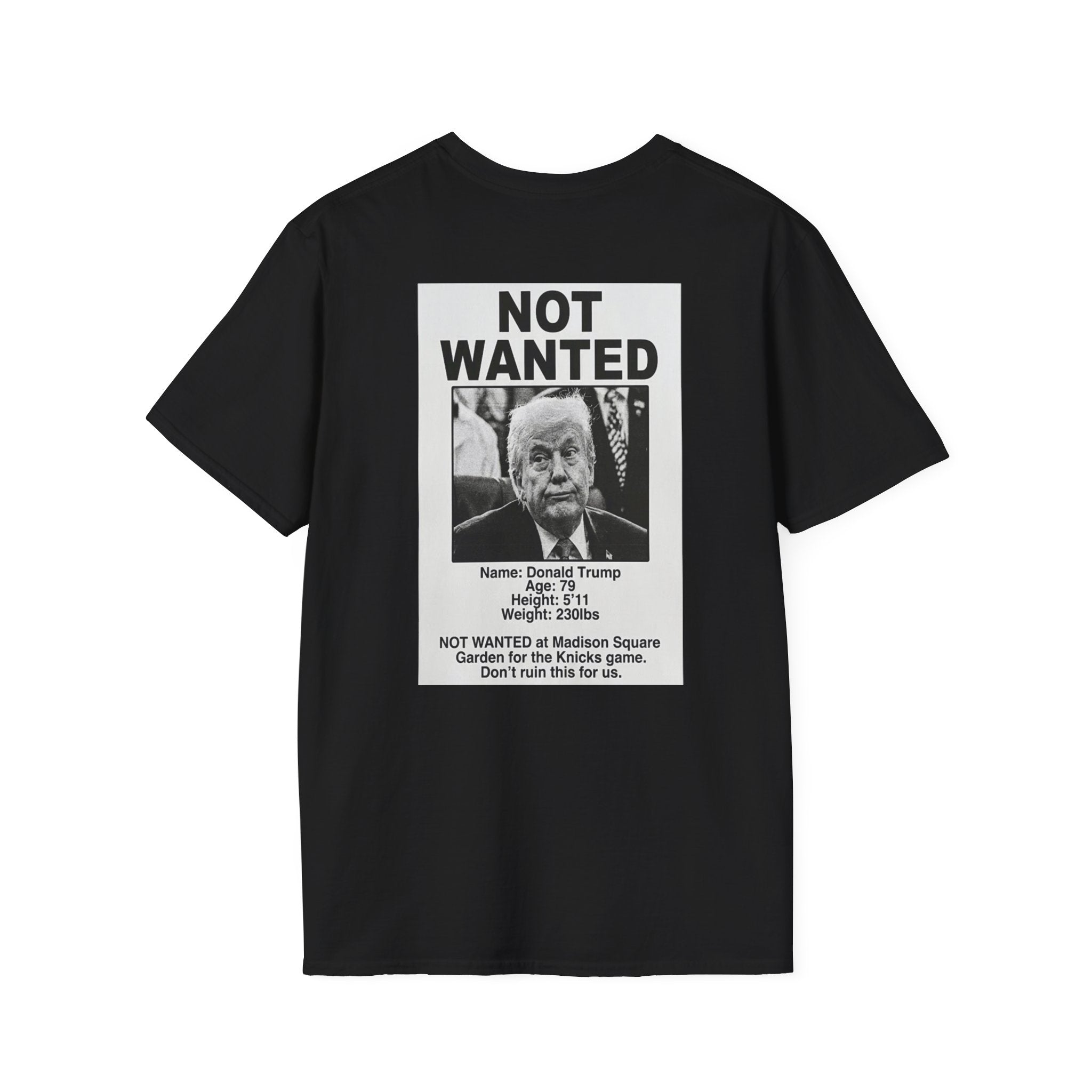 TRUMP NOT WANTED Knicks Basketball Tee